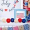 18-Pack Red, White & Blue Rattan Decorative Balls for 4th of July & Home Decor